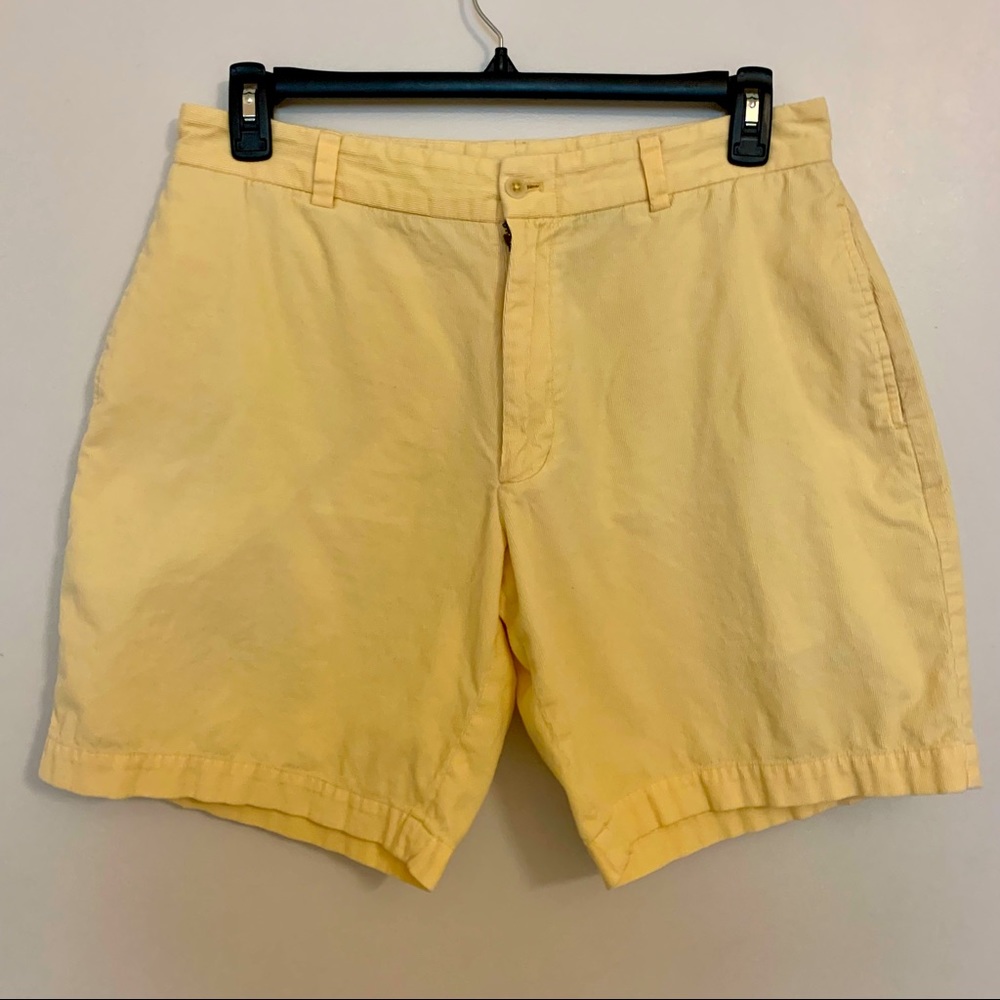 Mens Vineyard Vines Corduroy Shorts Yellow Size 34 9" Inseam Excellent Condition